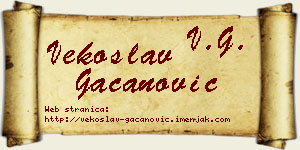 Vekoslav Gačanović vizit kartica